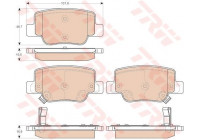 Kit de plaquettes de frein, frein à disque COTEC GDB3547 TRW