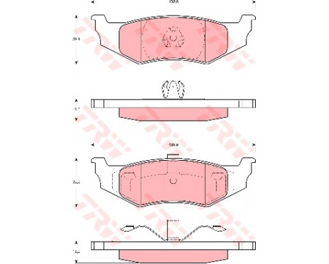 Kit de plaquettes de frein, frein à disque COTEC GDB4119 TRW