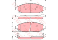 Kit de plaquettes de frein, frein à disque COTEC GDB4136 TRW