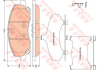 Kit de plaquettes de frein, frein à disque COTEC GDB4142 TRW