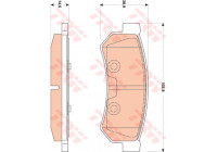 Kit de plaquettes de frein, frein à disque COTEC GDB4178 TRW