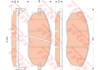 Kit de plaquettes de frein, frein à disque COTEC GDB4179 TRW