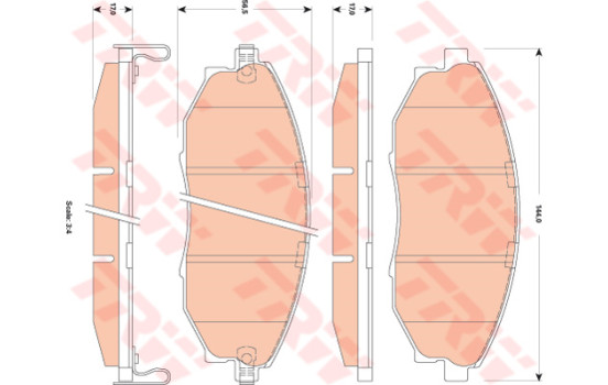 Kit de plaquettes de frein, frein à disque COTEC GDB4179 TRW