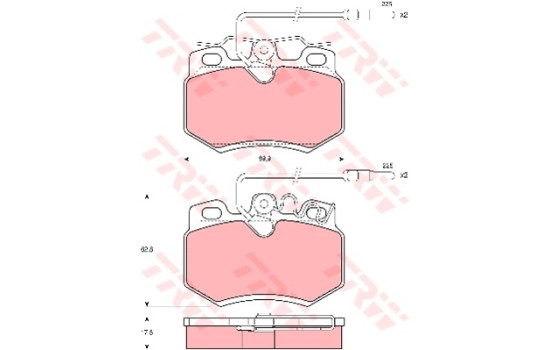 Kit de plaquettes de frein, frein à disque COTEC GDB446 TRW