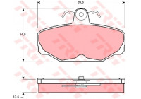 Kit de plaquettes de frein, frein à disque COTEC GDB472 TRW