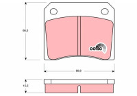 Kit de plaquettes de frein, frein à disque COTEC GDB557 TRW