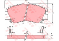 Kit de plaquettes de frein, frein à disque COTEC GDB729 TRW