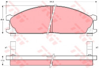 Kit de plaquettes de frein, frein à disque COTEC GDB766 TRW