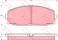 Kit de plaquettes de frein, frein à disque COTEC GDB770 TRW