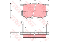 Kit de plaquettes de frein, frein à disque COTEC GDB774 TRW