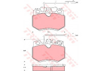 Kit de plaquettes de frein, frein à disque COTEC GDB808 TRW