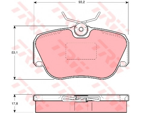 Kit de plaquettes de frein, frein à disque COTEC GDB817 TRW