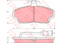 Kit de plaquettes de frein, frein à disque COTEC GDB851 TRW