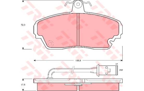 Kit de plaquettes de frein, frein à disque COTEC GDB851 TRW