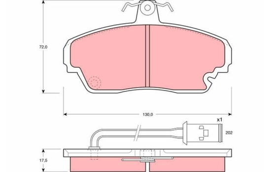 Kit de plaquettes de frein, frein à disque COTEC GDB851 TRW, Image 2