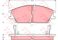 Kit de plaquettes de frein, frein à disque COTEC GDB893 TRW