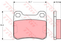 Kit de plaquettes de frein, frein à disque COTEC GDB911 TRW