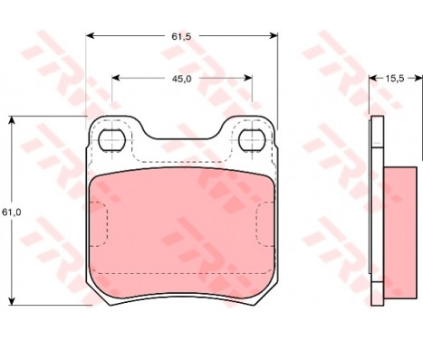 Kit de plaquettes de frein, frein à disque COTEC GDB915 TRW