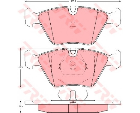 Kit de plaquettes de frein, frein à disque COTEC GDB916 TRW