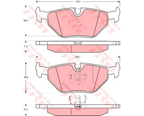 Kit de plaquettes de frein, frein à disque COTEC GDB917 TRW