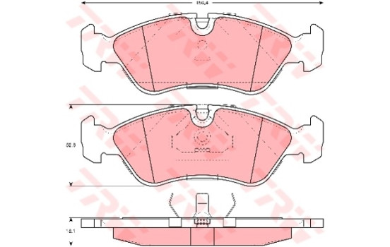 Kit de plaquettes de frein, frein à disque COTEC GDB951 TRW