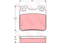 Kit de plaquettes de frein, frein à disque COTEC GDB952 TRW
