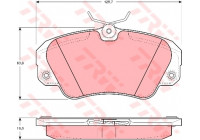 Kit de plaquettes de frein, frein à disque COTEC GDB957 TRW