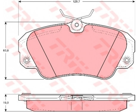 Kit de plaquettes de frein, frein à disque COTEC GDB957 TRW