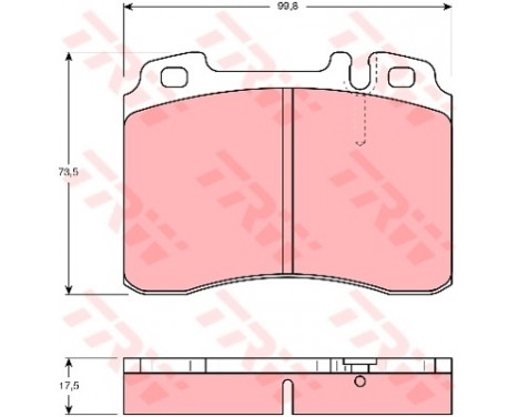 Kit de plaquettes de frein, frein à disque COTEC GDB962 TRW