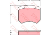 Kit de plaquettes de frein, frein à disque COTEC GDB973 TRW