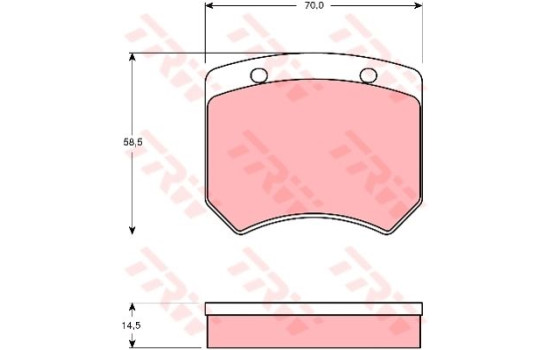 Kit de plaquettes de frein, frein à disque COTEC GDB973 TRW