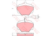Kit de plaquettes de frein, frein à disque COTEC GDB976 TRW