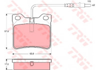 Kit de plaquettes de frein, frein à disque COTEC GDB985 TRW
