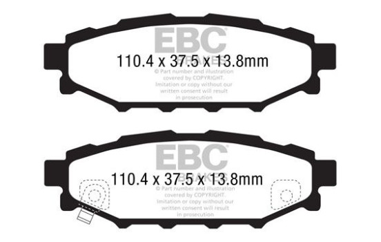 Kit de plaquettes de frein, frein à disque DP1584 EBC
