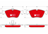 Kit de plaquettes de frein, frein à disque DTEC COTEC GDB1205DTE TRW