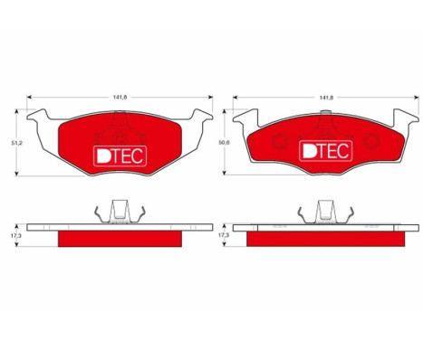 Kit de plaquettes de frein, frein à disque DTEC COTEC GDB1274DTE TRW