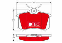 Kit de plaquettes de frein, frein à disque DTEC COTEC GDB1330DTE TRW