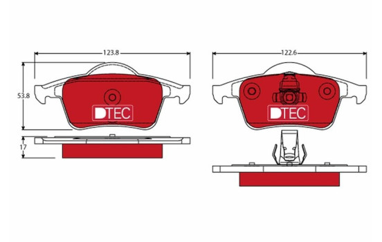 Kit de plaquettes de frein, frein à disque DTEC COTEC GDB1389DTE TRW
