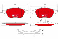 Kit de plaquettes de frein, frein à disque DTEC COTEC GDB1468DTE TRW