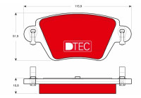 Kit de plaquettes de frein, frein à disque DTEC COTEC GDB1525DTE TRW