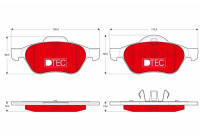 Kit de plaquettes de frein, frein à disque DTEC COTEC GDB1540DTE TRW
