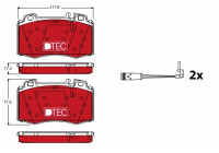 Kit de plaquettes de frein, frein à disque DTEC COTEC GDB1543DTE TRW
