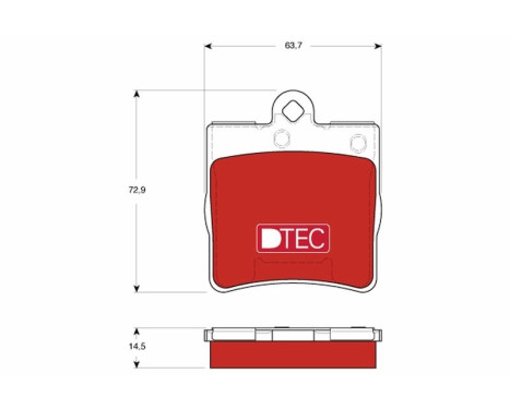 Kit de plaquettes de frein, frein à disque DTEC COTEC GDB1545DTE TRW