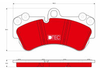 Kit de plaquettes de frein, frein à disque DTEC COTEC GDB1547DTE TRW