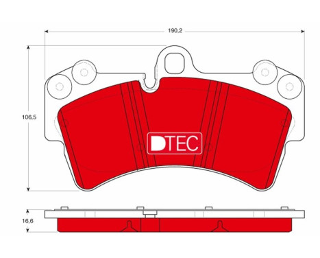 Kit de plaquettes de frein, frein à disque DTEC COTEC GDB1548DTE TRW