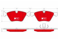 Kit de plaquettes de frein, frein à disque DTEC COTEC GDB1559DTE TRW