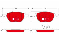 Kit de plaquettes de frein, frein à disque DTEC COTEC GDB1583DTE TRW