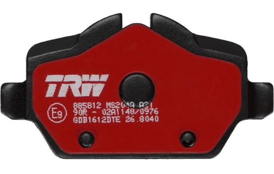 Kit de plaquettes de frein, frein à disque DTEC COTEC GDB1612DTE TRW, Image 3