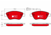 Kit de plaquettes de frein, frein à disque DTEC COTEC GDB1654DTE TRW