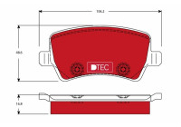 Kit de plaquettes de frein, frein à disque DTEC COTEC GDB1685DTE TRW
